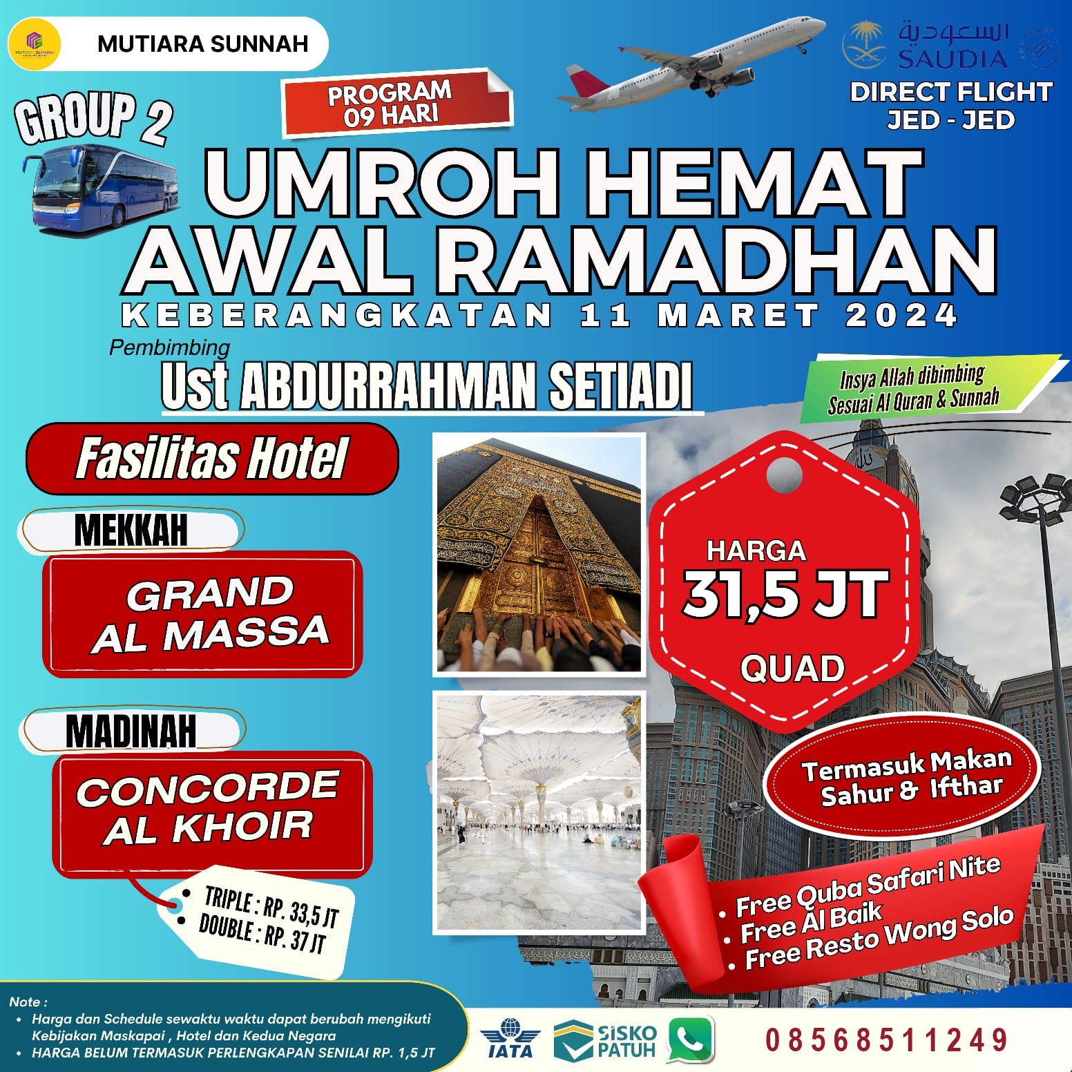Umroh Syawal 2024 Start Jakarta (9D)
